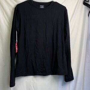 Pumiey Women's Classic Black Long Sleeve Top